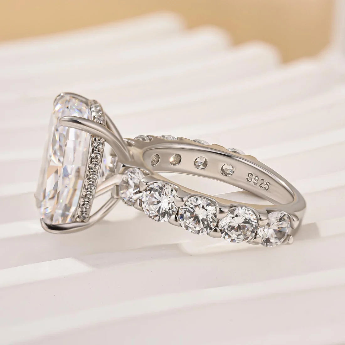 Gorgeous Elongated Cushion Cut Engagement Ring