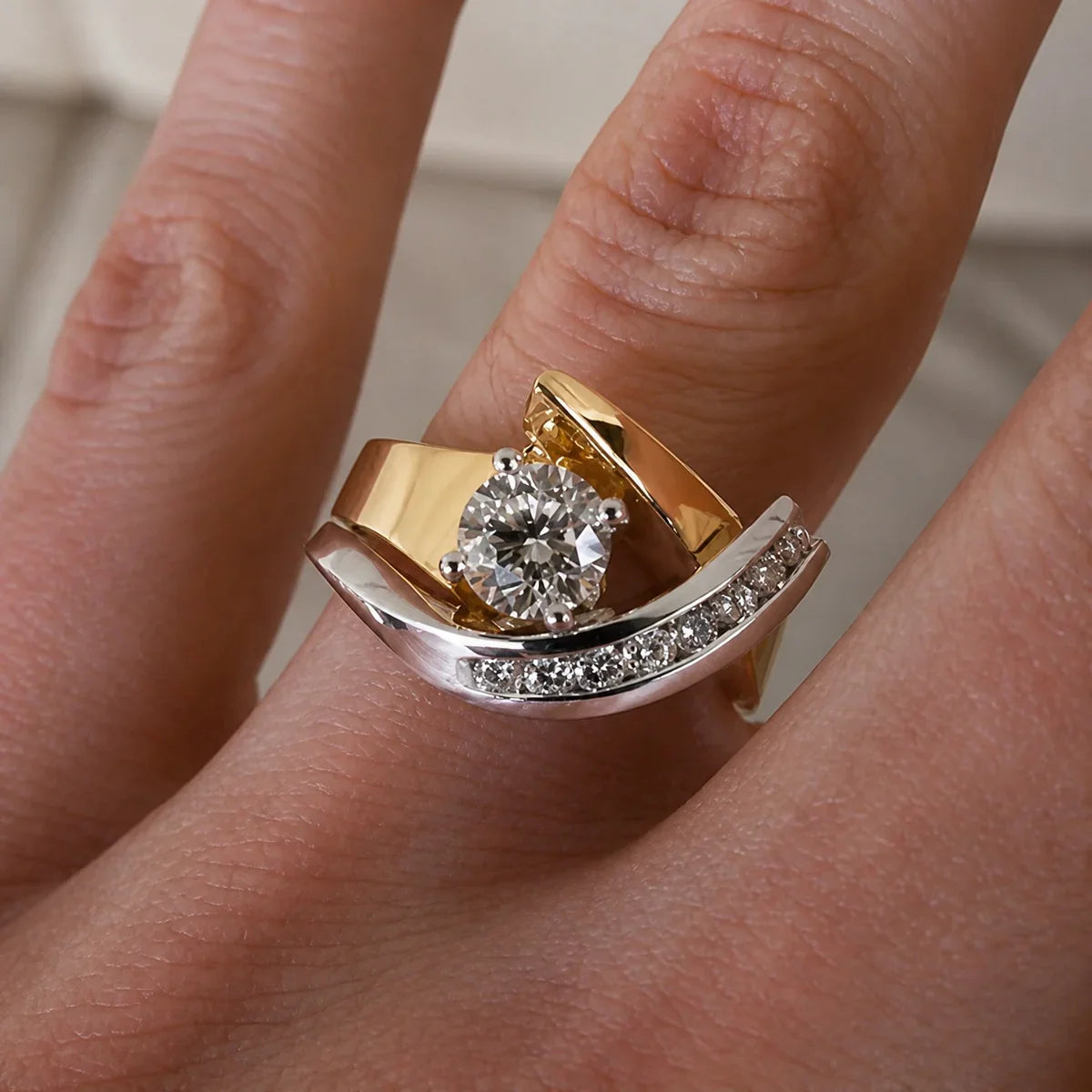 Artistic Dual Tone Ring