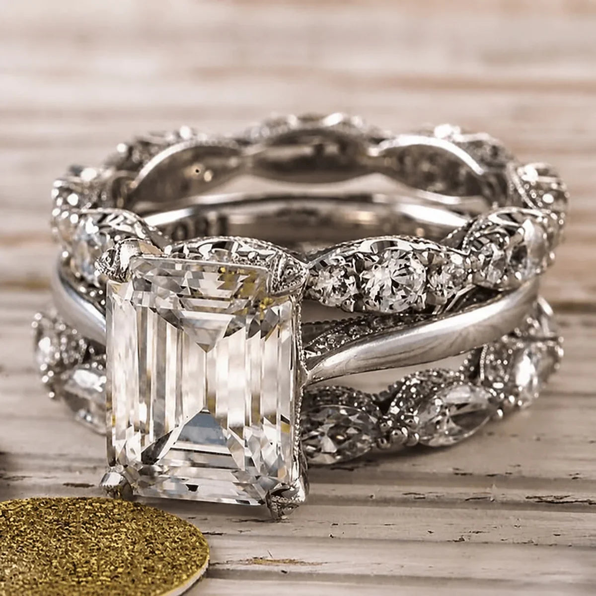 Vintage Silver Bright Layer Ring