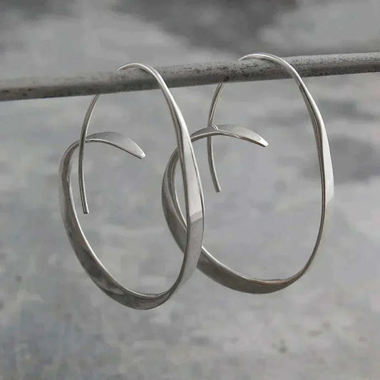 Open Spiral Drop Earrings