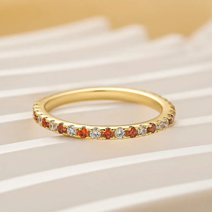 Round Cut Classic Full Eternity Thin Wedding Band
