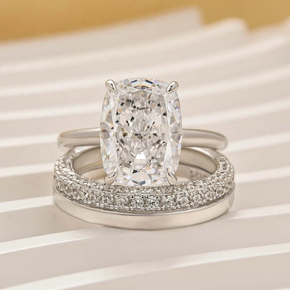Cushion Cut Classic Wedding Ring Set