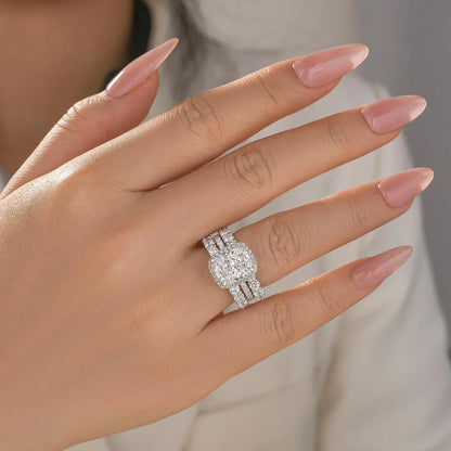 Cushion Cut Gorgeous Wedding Ring Set
