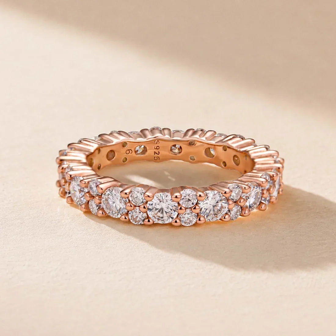 Moissanite Round Cut Wedding Band Ring for Women