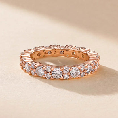 Moissanite Round Cut Wedding Band Ring for Women