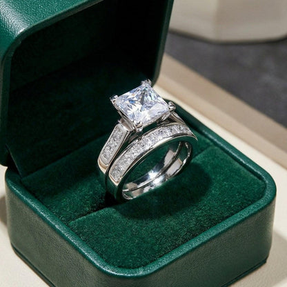 Exquisite Zirconia Promise Ring Set
