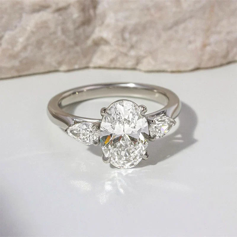 Oval Cut Three Stone Engagement Ring