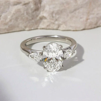 Oval Cut Three Stone Engagement Ring