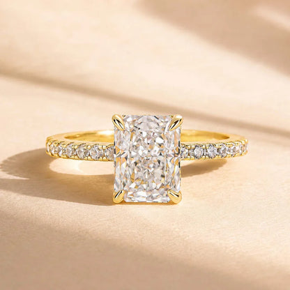 Radiant Cut Travel Ring For Everyday Wear