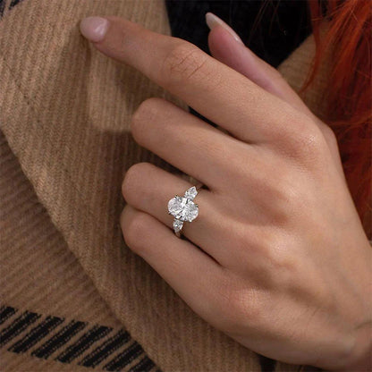 Oval Cut Three Stone Engagement Ring