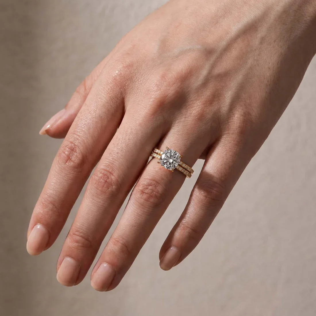 Cushion Cut White Sapphire Wedding Set