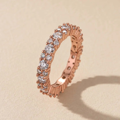 Moissanite Round Cut Wedding Band Ring for Women