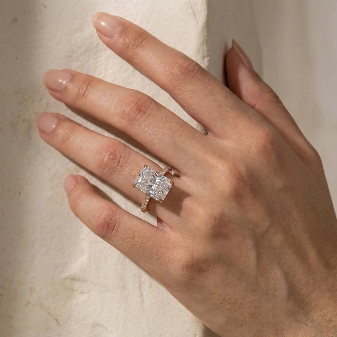 Elegant Radiant Cut Engagement Ring