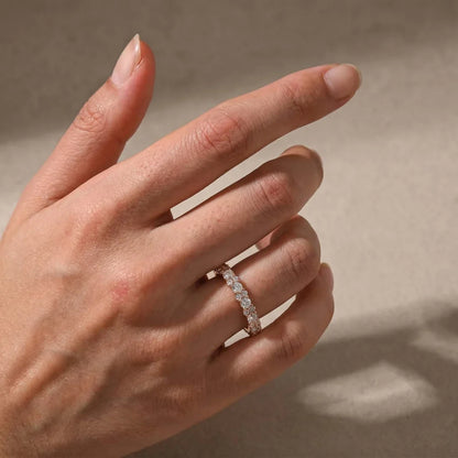 Moissanite Round Cut Wedding Band Ring for Women