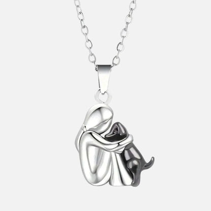 Forever in Your Heart - Dog Hug Pendant Necklace
