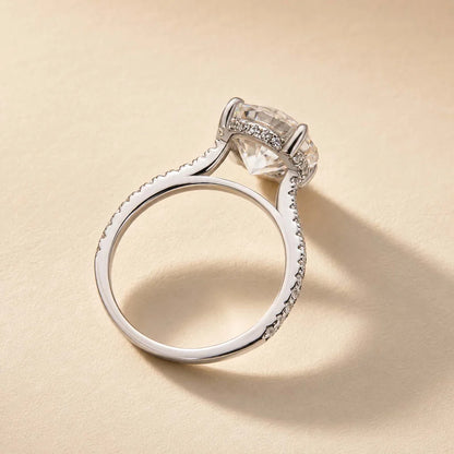 Moissanite Round Cut Engagement Ring