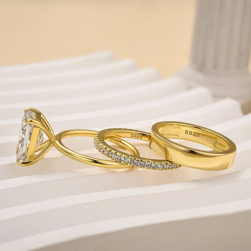 Radiant Cut 3PC Classic Wedding Set