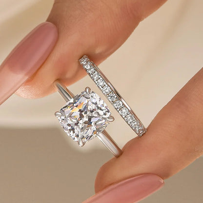 Cushion Cut Bridal Ring Set