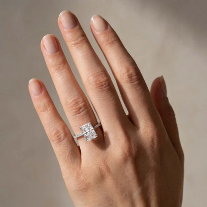 Moissanite Radiant Cut Engagement Ring
