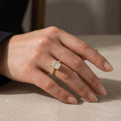 Elegant Radiant Cut Engagement Ring
