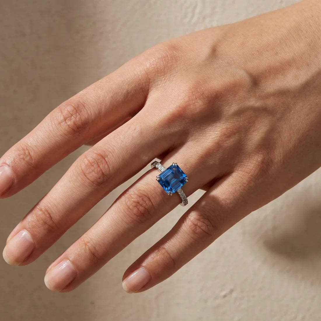 Honorable Asscher Cut Engagement Ring