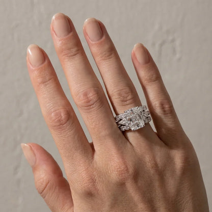 Radiant Cut 3PC Wedding Ring Set