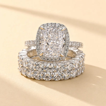 Cushion Cut Gorgeous Wedding Ring Set