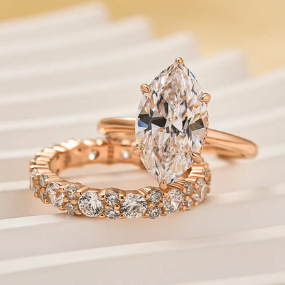 Marquise Cut Bridal Ring Set