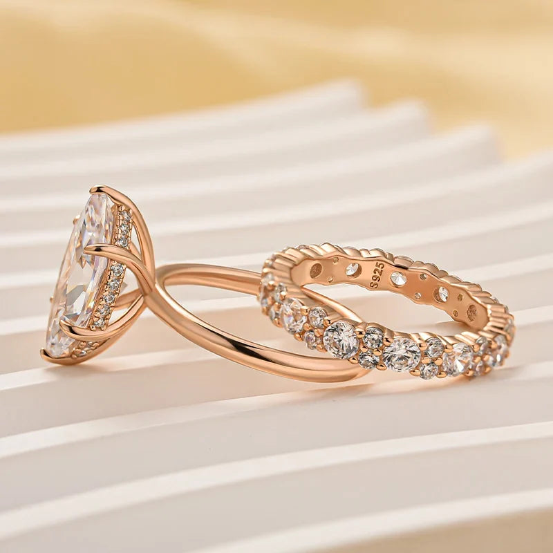 Marquise Cut Bridal Ring Set