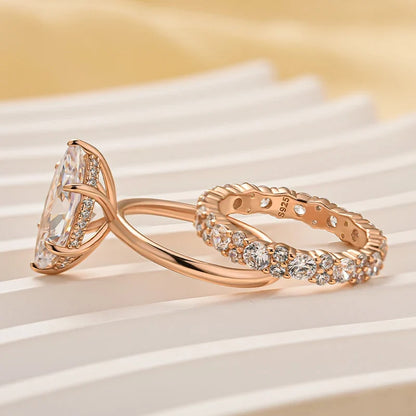 Marquise Cut Bridal Ring Set