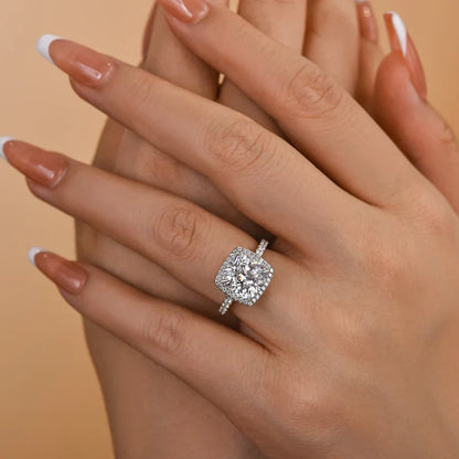 Halo Cushion Cut Engagement Ring