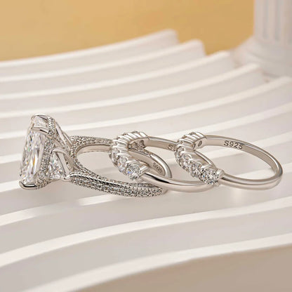 Radiant Cut 3PC Wedding Ring Set