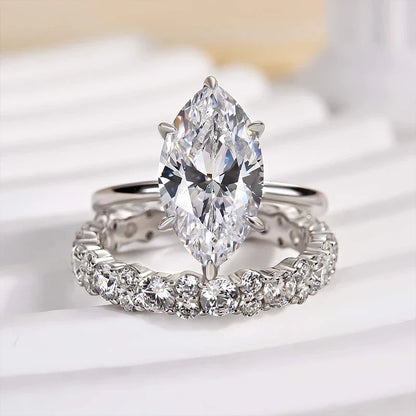 Marquise Cut Bridal Ring Set