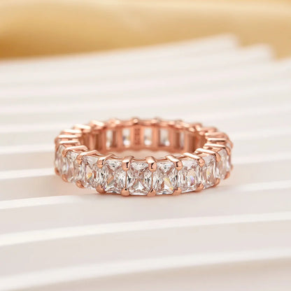 Radiant Cut Elegant Wedding Ring