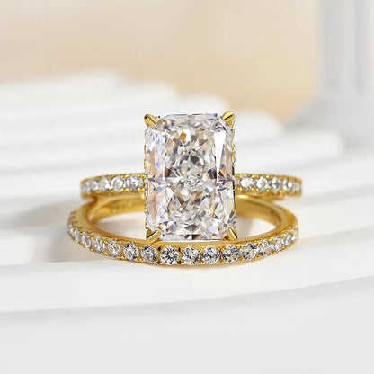 Radiant Cut Wedding Ring Set