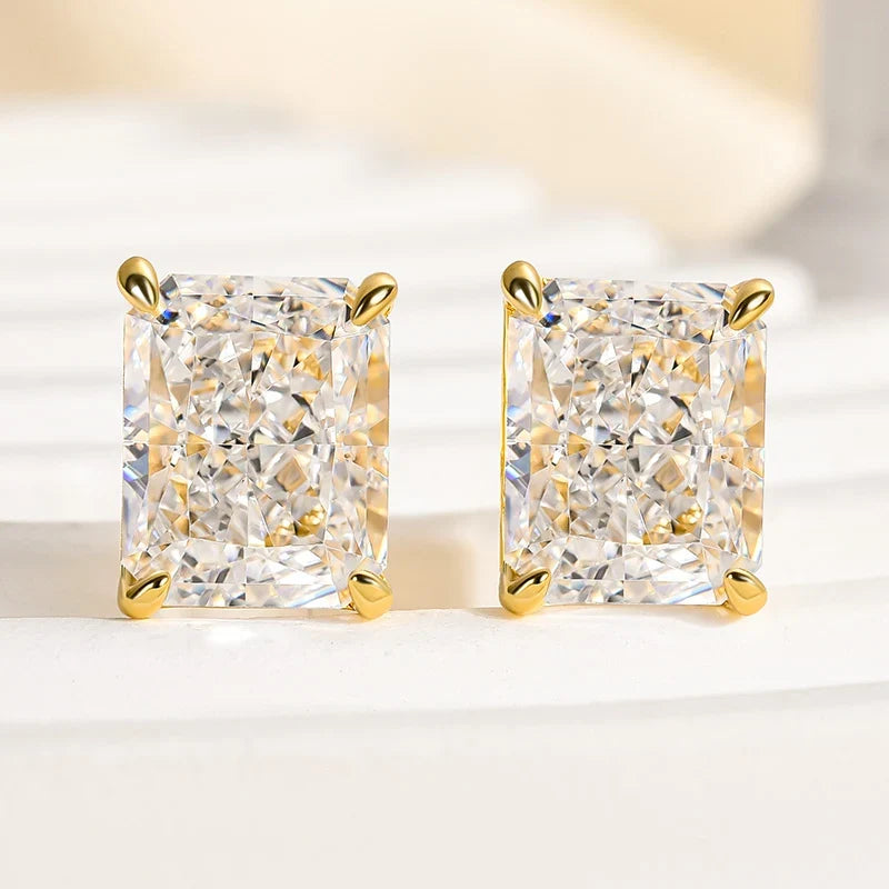 Classic Radiant Cut Women's Stud Earrings