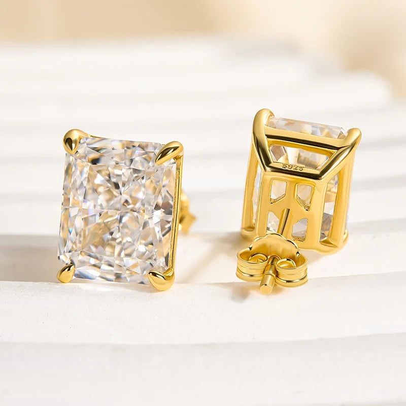 Classic Radiant Cut Women's Stud Earrings