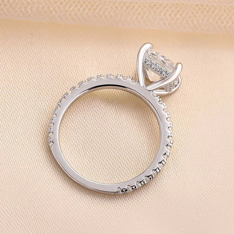 Princess Cut Sparkle Square Engagement Ring