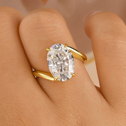 Unique Oval Cut Engagement Ring for Women
