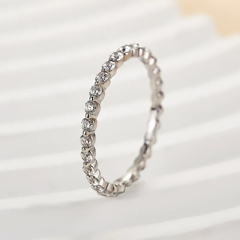 Round Cut Full Eternity Classic Ring