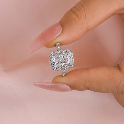 Radiant Cut Vintage Ring For Everyday Wear