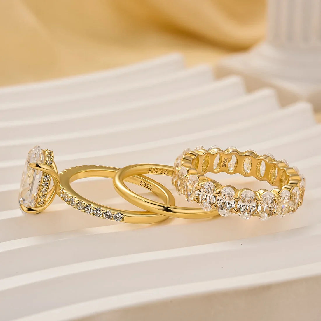 Cushion Cut Wedding Ring Set