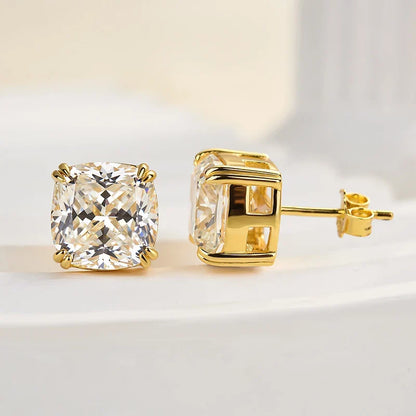Cushion Cut Stud Earrings For Women