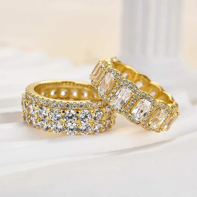 Cushion Cut 4PC Wedding Ring Set
