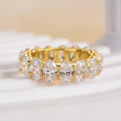 Oval Cut Eternity Wedding Band For Women