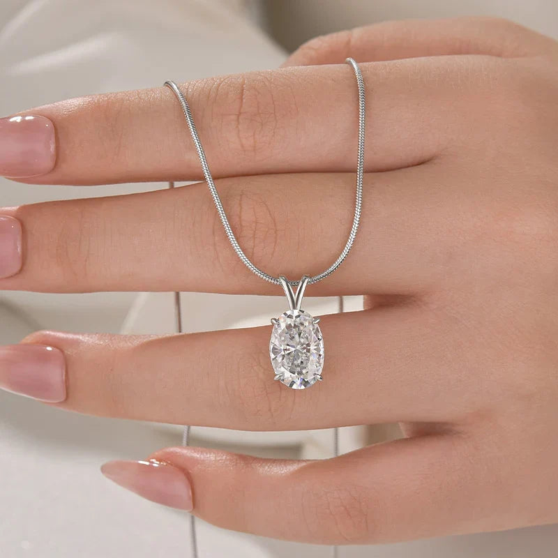 Oval Cut Pendant Necklace