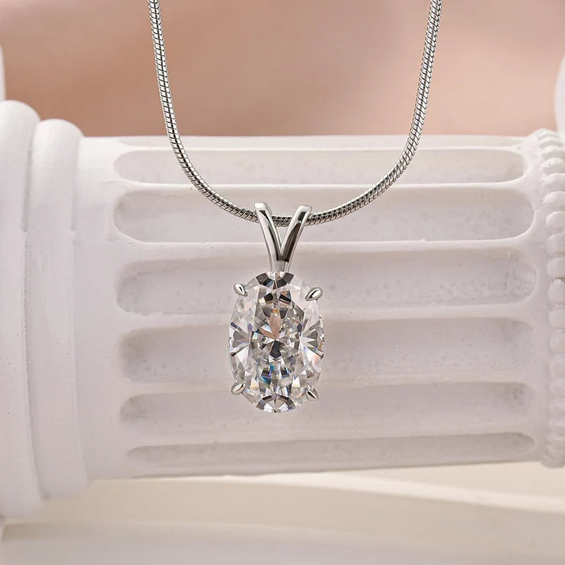 Oval Cut Pendant Necklace