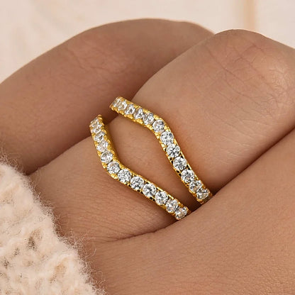 Vintage Round Cut Wedding Band Ring Enhancer