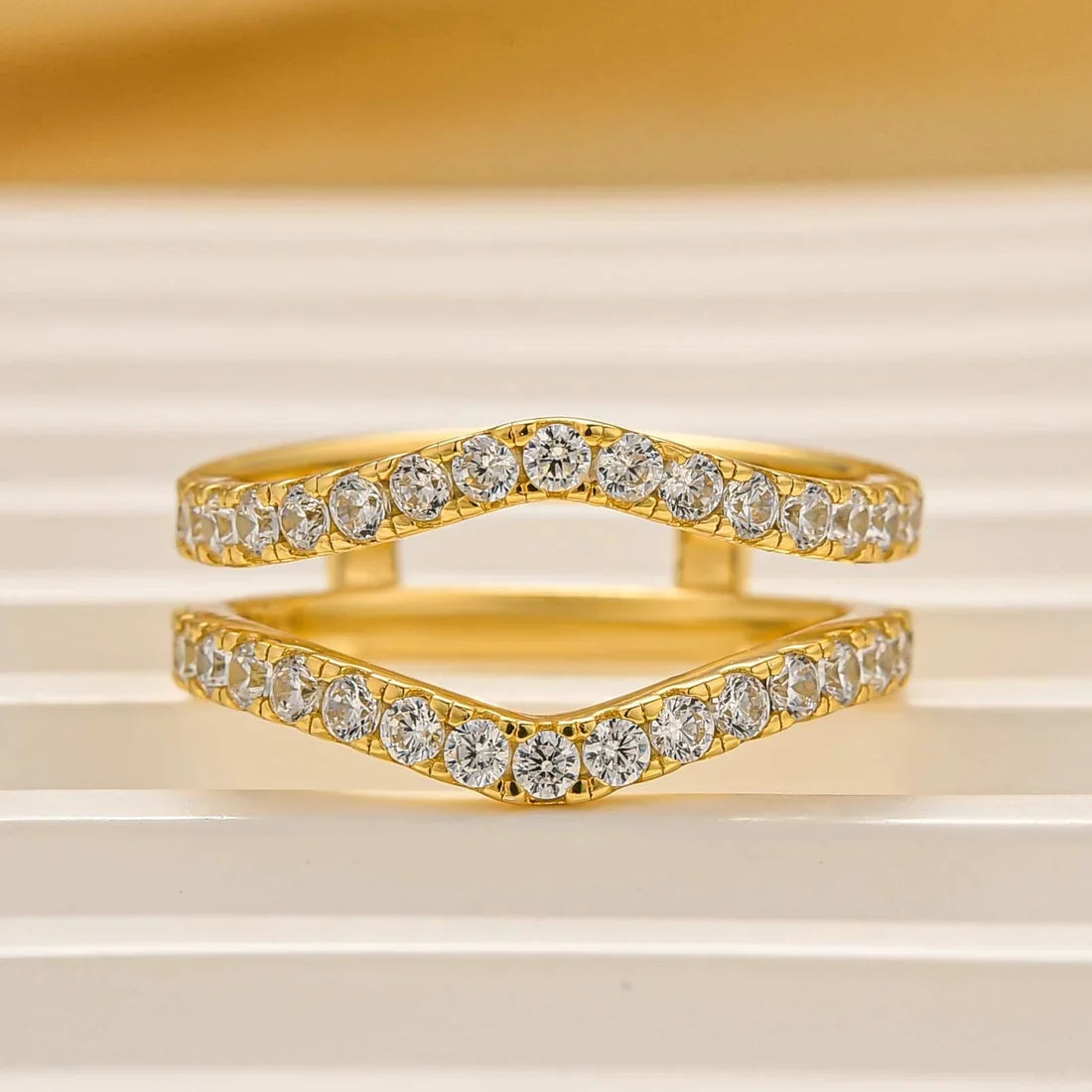 Vintage Round Cut Wedding Band Ring Enhancer