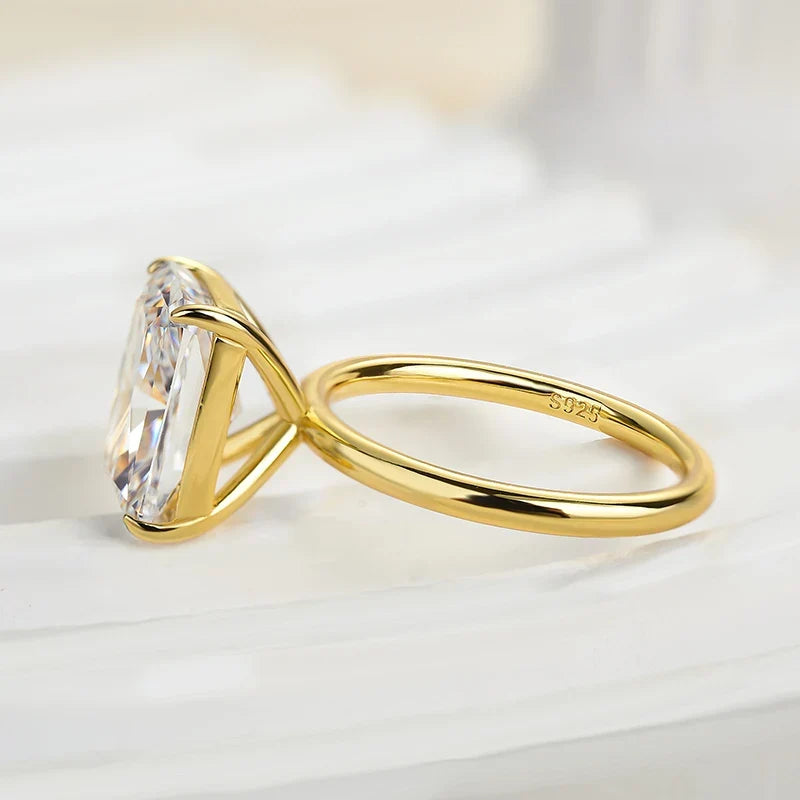 Radiant Cut Simulated Diamond Engagement Ring